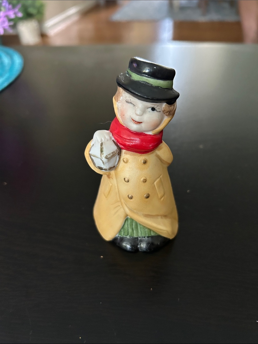 JASCO Hand-Painted Caroler Figurine with Red Scarf